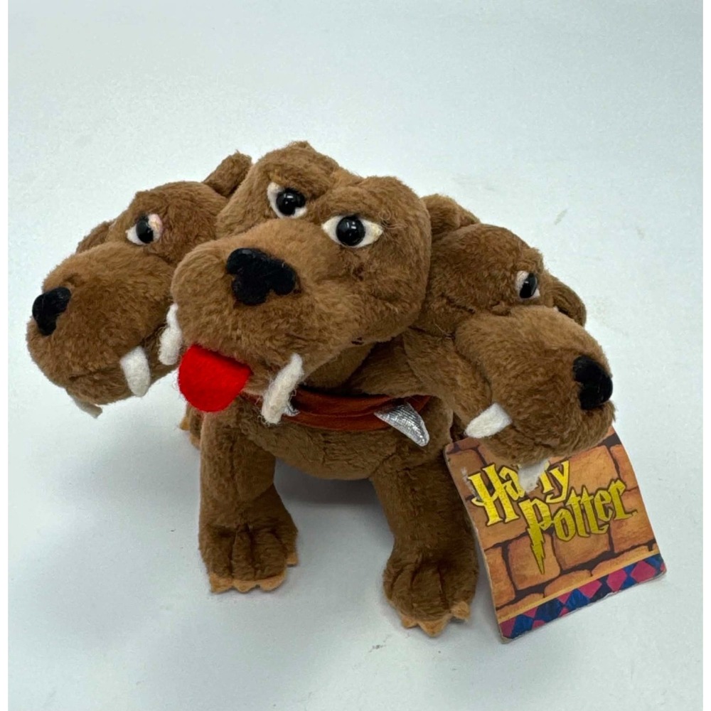 2001 GUND Harry Potter Fluffy 3 Headed Dog Plush #75405 NWT Vintage 5.5" Toy